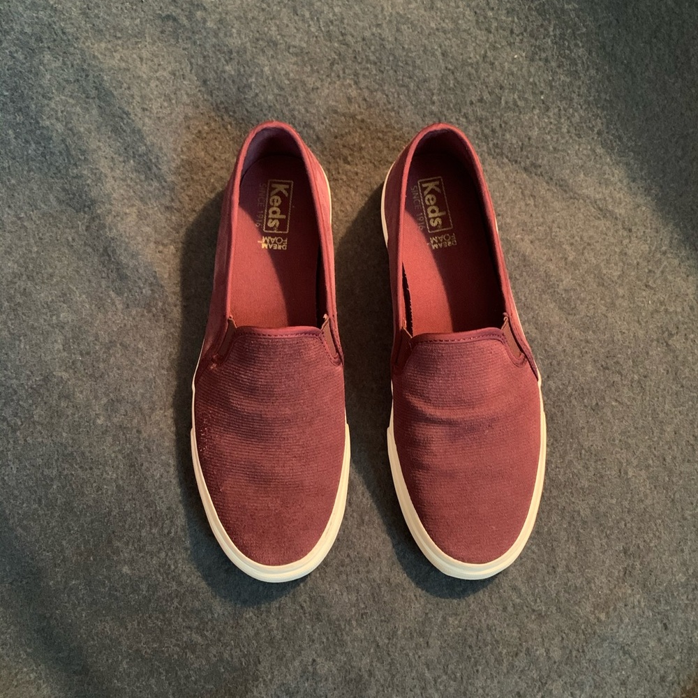 Keds burgundy/plum suede sneakers